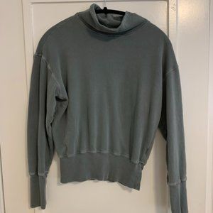 Rivet & Thread Cropped Mockneck Sage Green Sweatshirt